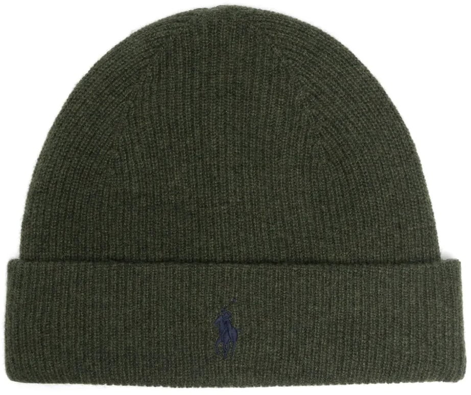 Ralph Lauren Classic Logo Cashmere Beanie Groen