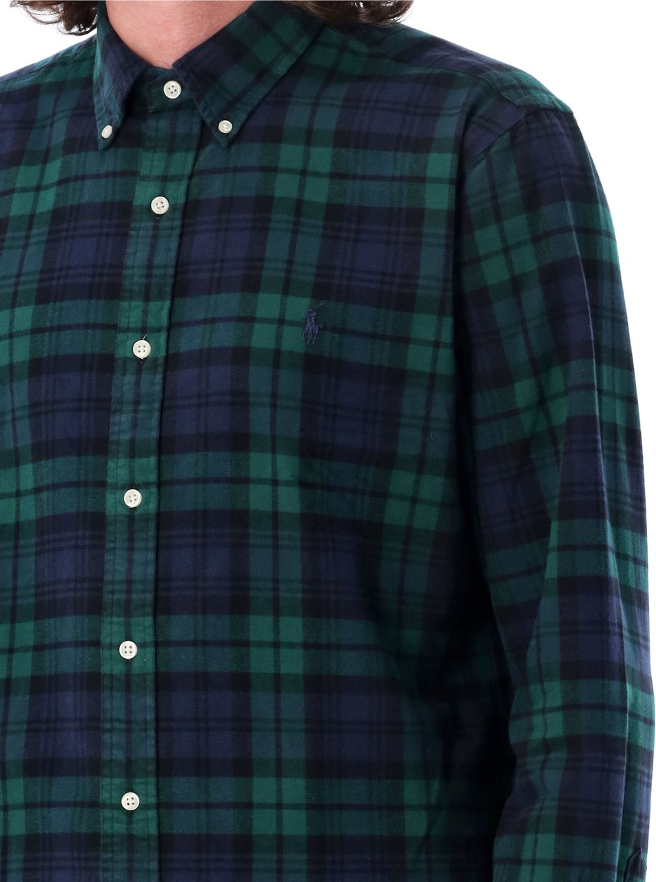 Ralph Lauren Custom Fit Shirt Green Check Groen