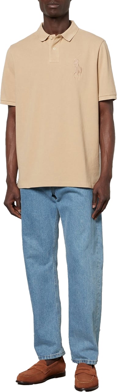 Ralph Lauren Big Pony Logo Classic Polo Shirt Beige