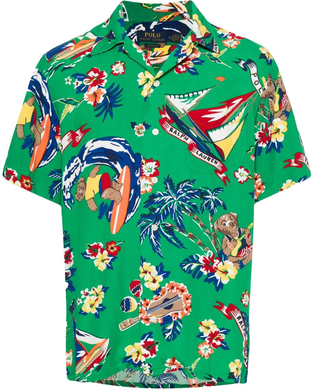 Ralph Lauren Surfer Bear Logo Short Sleeve Shirt Groen