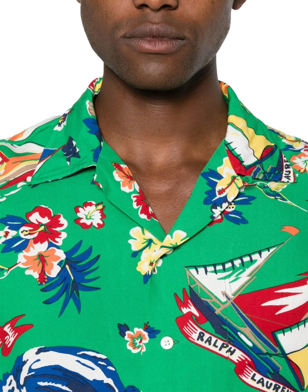 Ralph Lauren Surfer Bear Logo Short Sleeve Shirt Groen