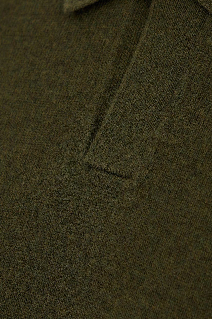 Ralph Lauren Ralph Lauren Military green wool polo shirt Groen