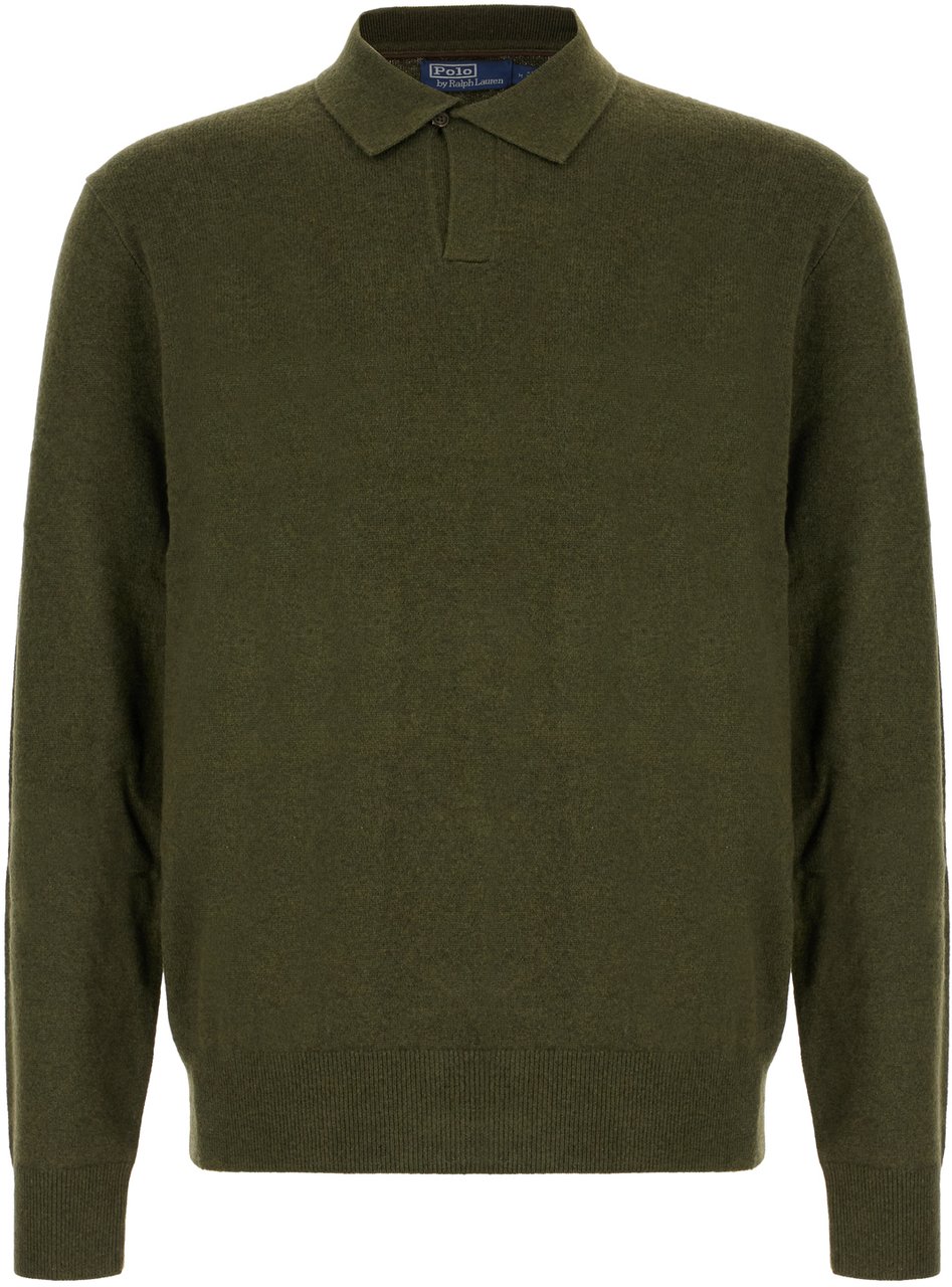 Ralph Lauren Ralph Lauren Military green wool polo shirt Groen