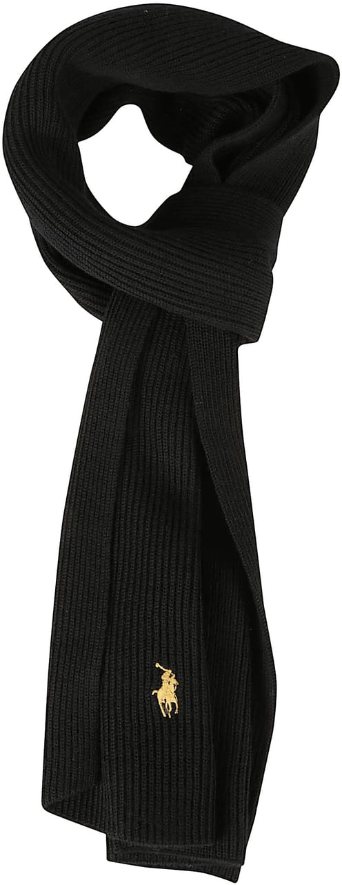 Ralph Lauren Classic Box Set  Cold Weather Beanie+scarf Black Zwart