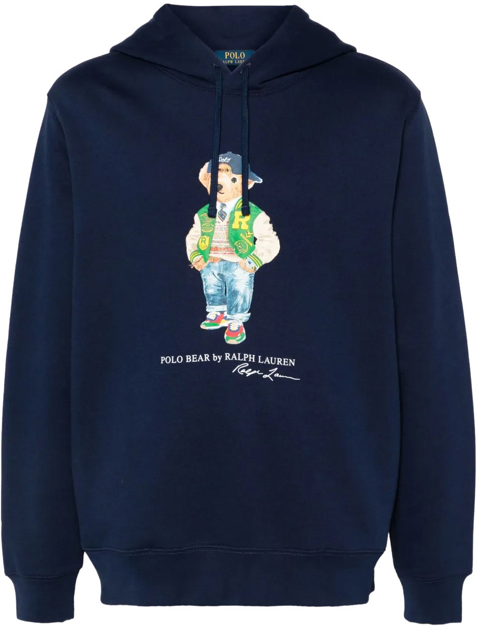 Ralph Lauren Varsity Polo Bear Logo Hoodie Blauw