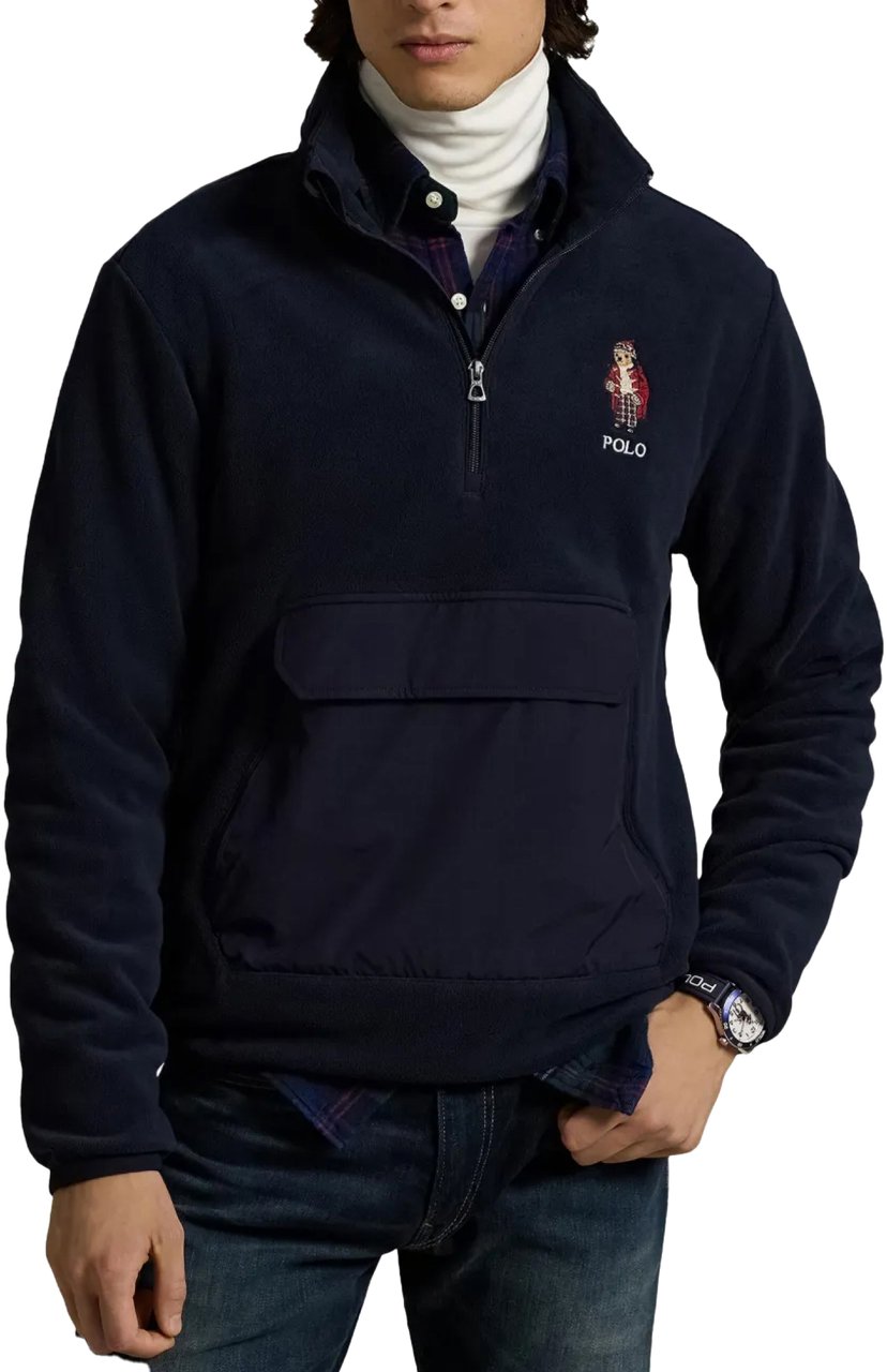 Ralph Lauren Polo Bear Fleece Hybrid Sweatshirt Blauw