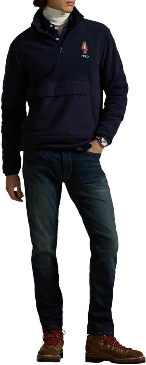 Ralph Lauren Polo Bear Fleece Hybrid Sweatshirt Blauw