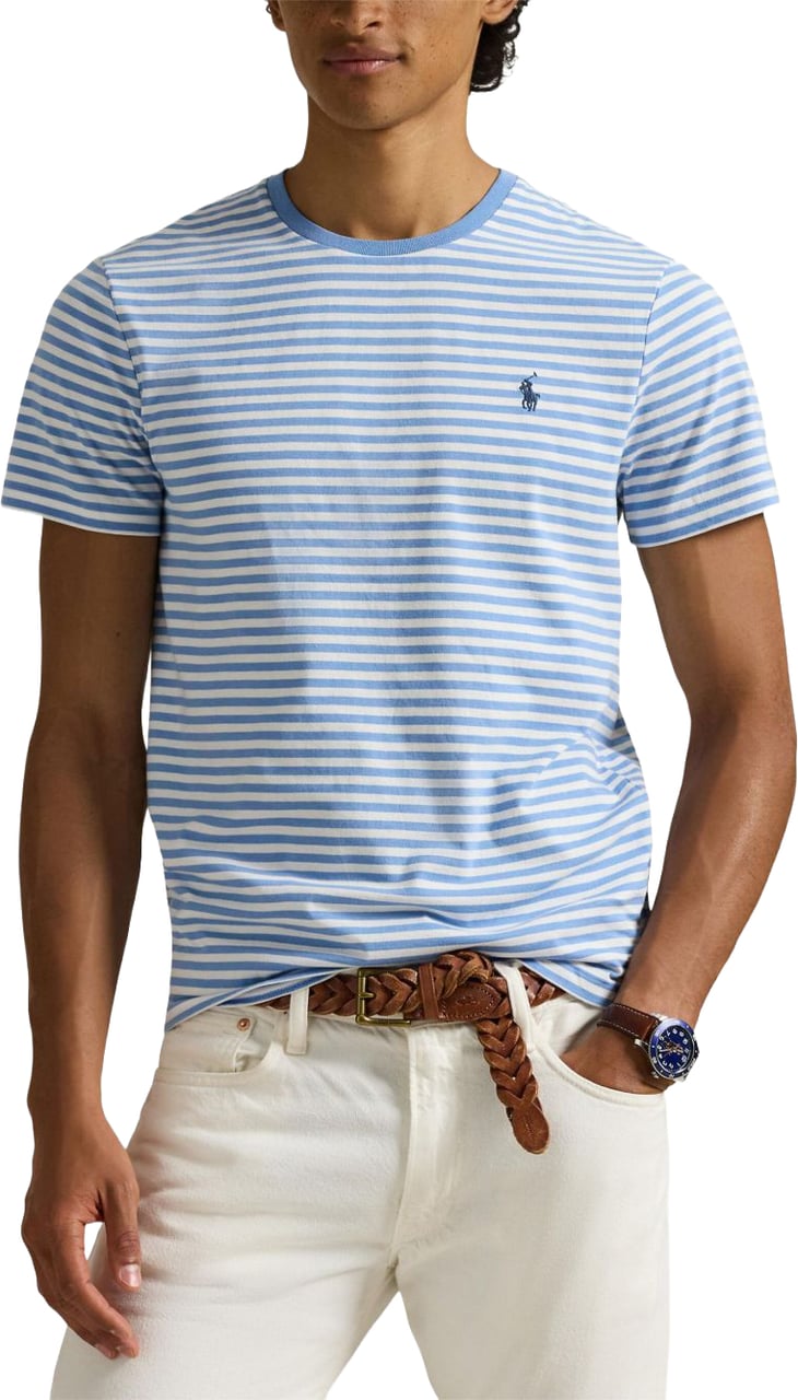 Ralph Lauren T-Shirts And Polos Bristol Blue/White Lichtblauw