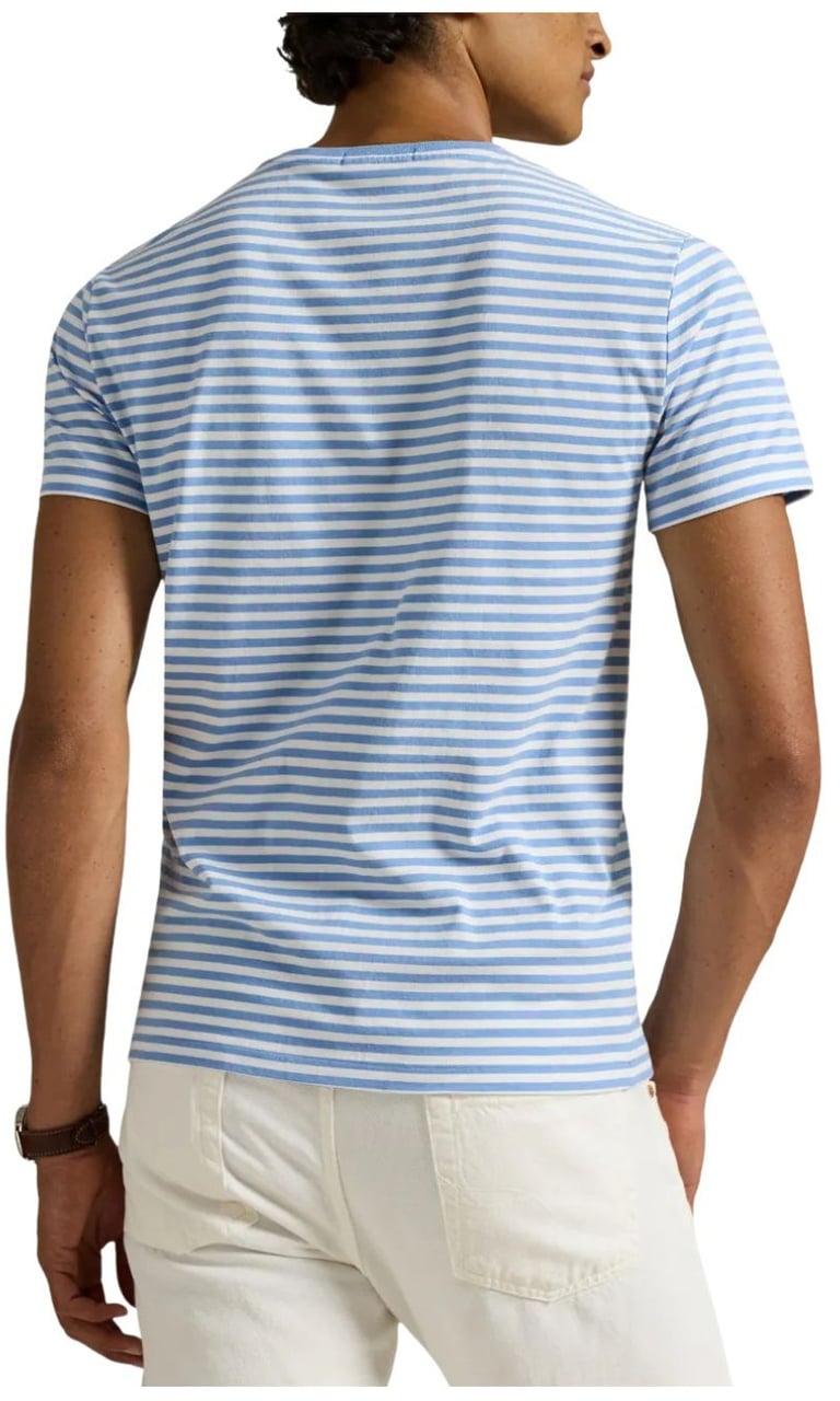 Ralph Lauren T-Shirts And Polos Bristol Blue/White Lichtblauw