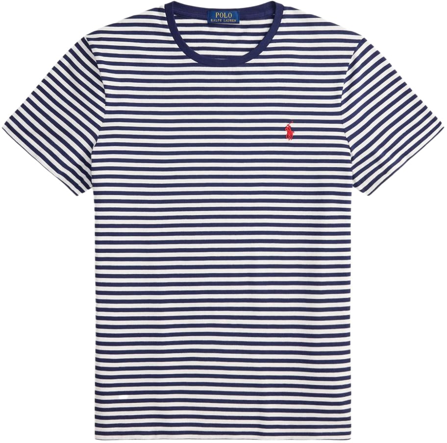 Ralph Lauren T-Shirts And Polos Newport Navywhite Blauw