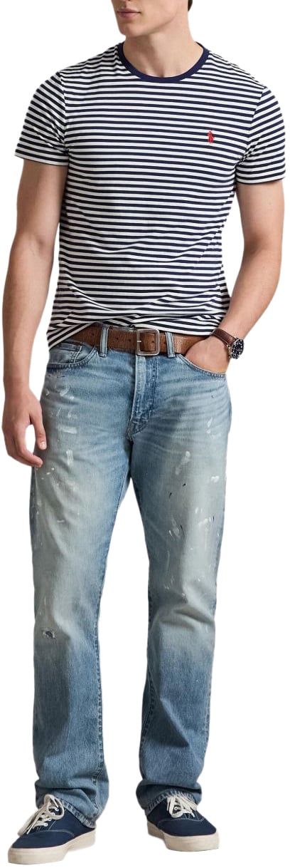 Ralph Lauren T-Shirts And Polos Newport Navywhite Blauw