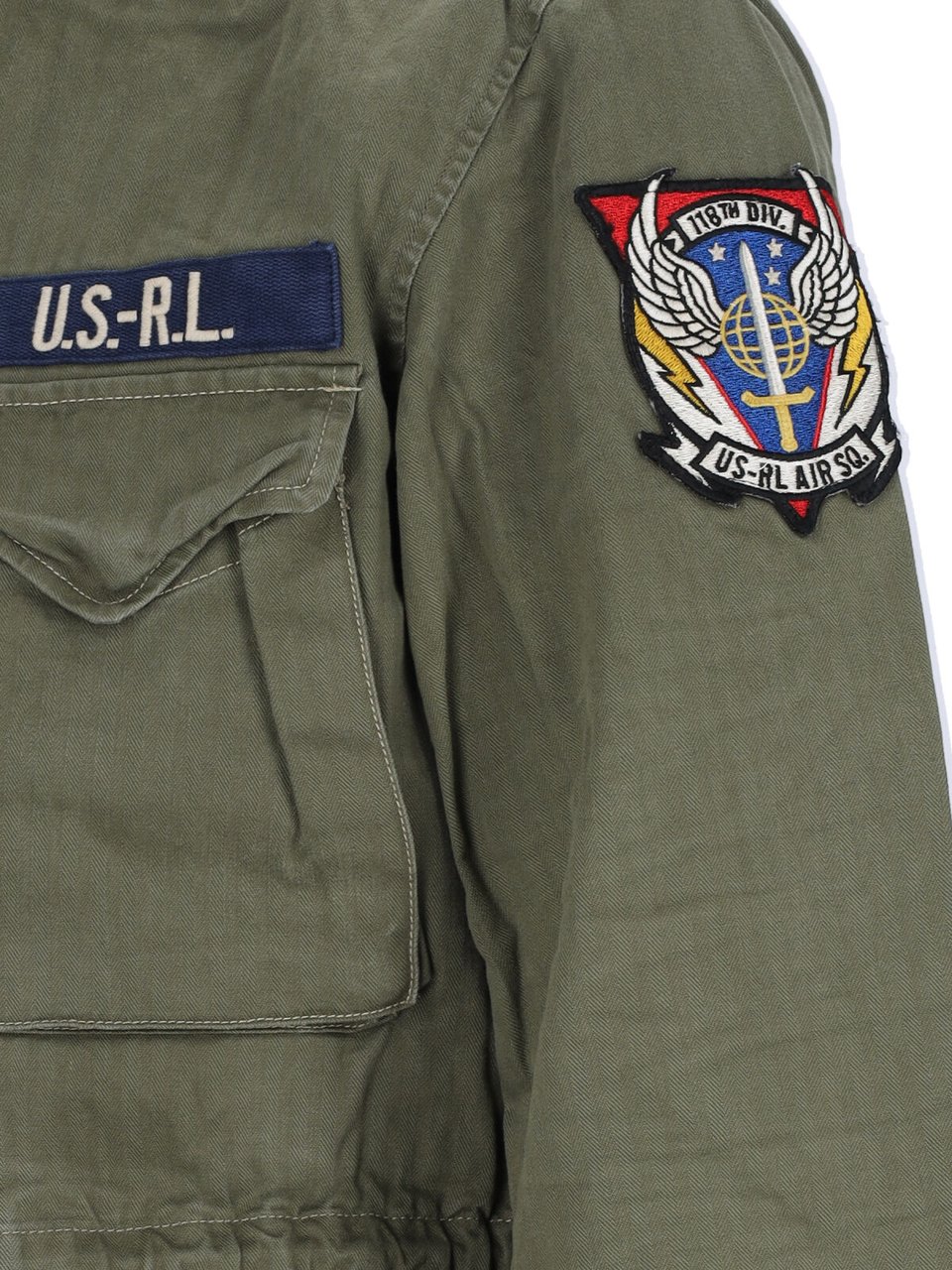Ralph Lauren Military Jacket With Patch – Green Groen