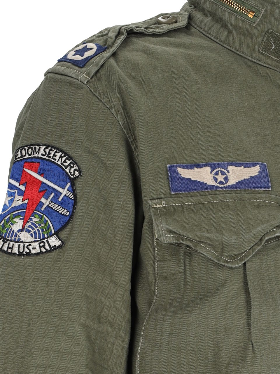 Ralph Lauren Military Jacket With Patch – Green Groen