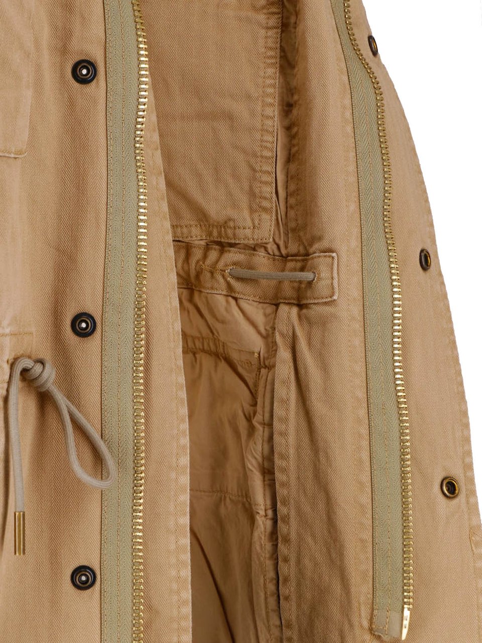 Ralph Lauren Military-Inspired Casual Jacket with Adjustable Drawstring Bruin