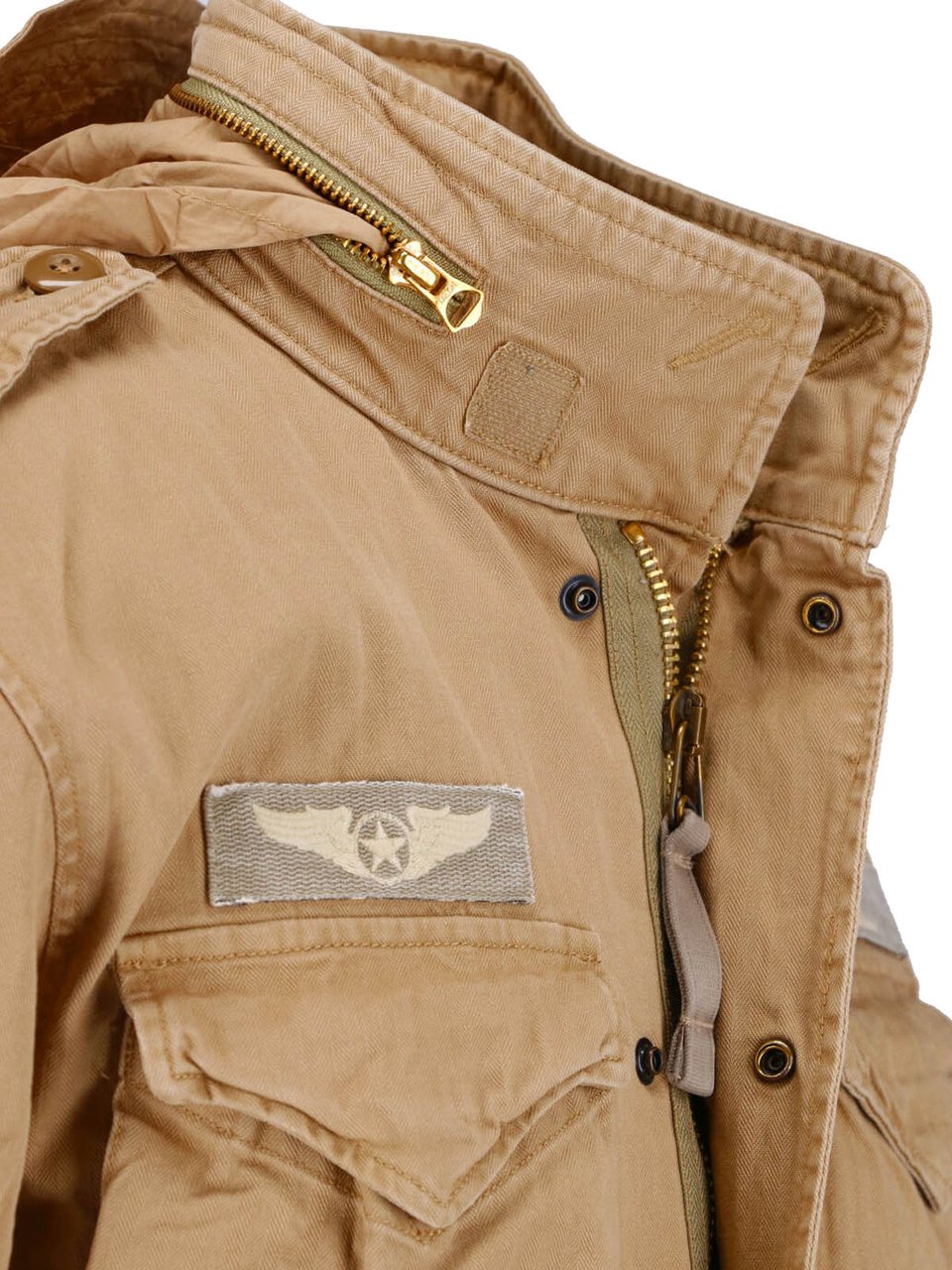 Ralph Lauren Military-Inspired Casual Jacket with Adjustable Drawstring Bruin