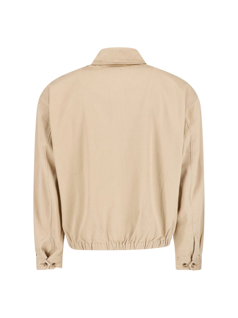 Ralph Lauren Neutral Cropped Zip Front Casual Jacket Neutraal