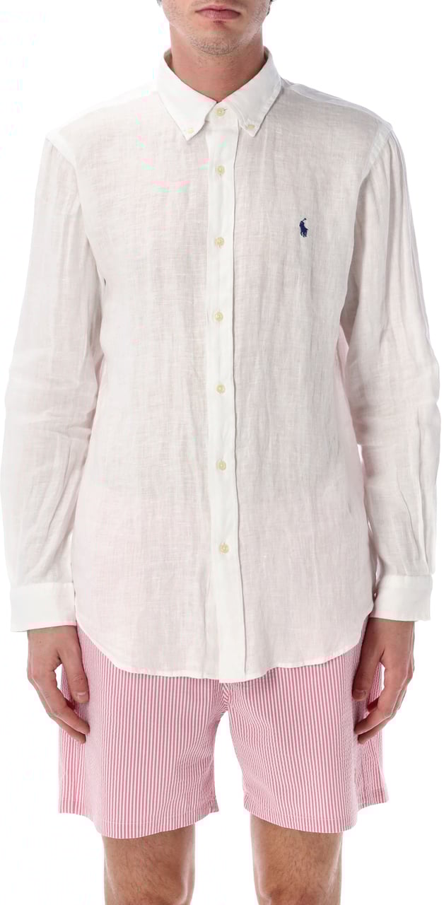 Ralph Lauren Custom Fit Shirt Bianco Wit