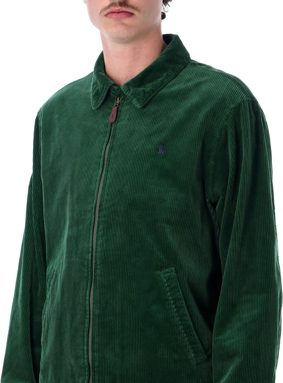 Ralph Lauren Corduroi Bomber New Forest Donkergroen