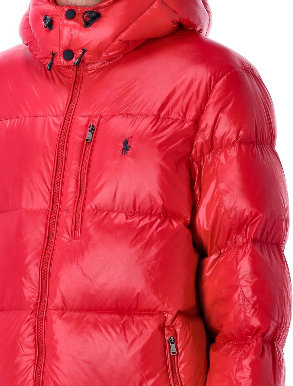 Ralph Lauren Glossy Puffer Jacket Rosso Rood