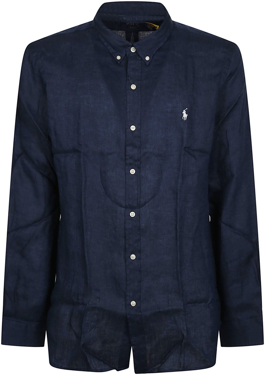 Ralph Lauren Long Sleeve Sport Shirt Blue Blauw