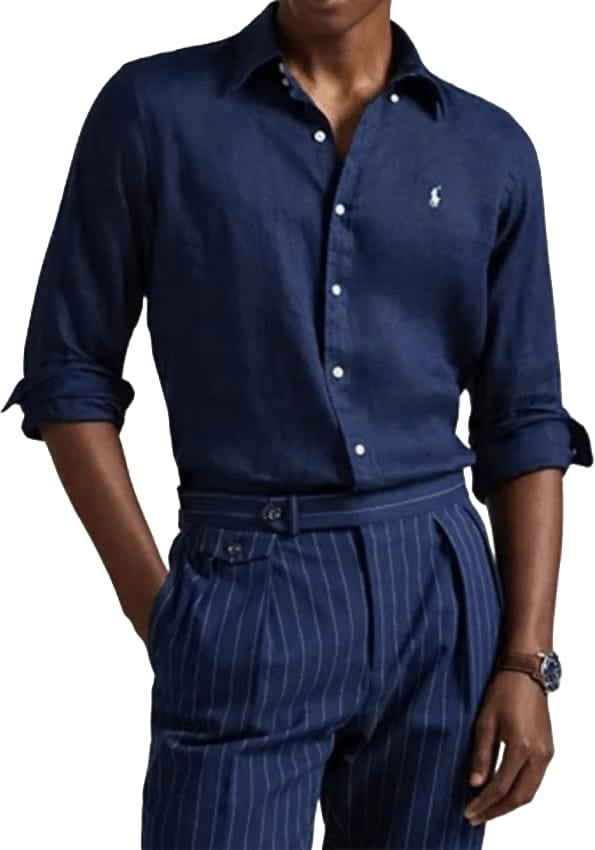 Ralph Lauren Polo Camicie Newport Navy Blauw