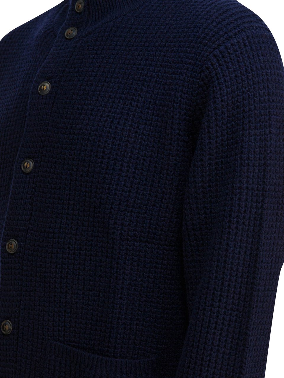 Ralph Lauren Mock neck cardigan Blauw