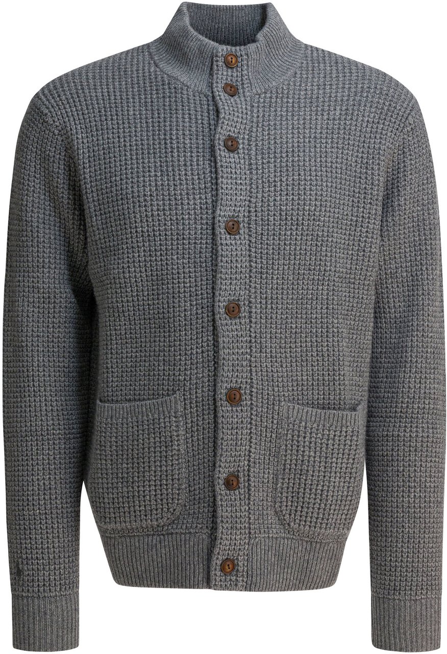 Ralph Lauren Mock neck cardigan Grijs