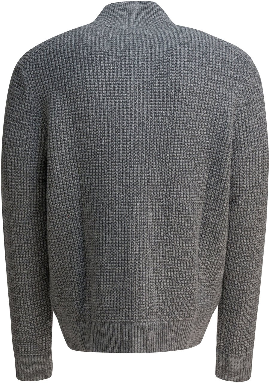 Ralph Lauren Mock neck cardigan Grijs