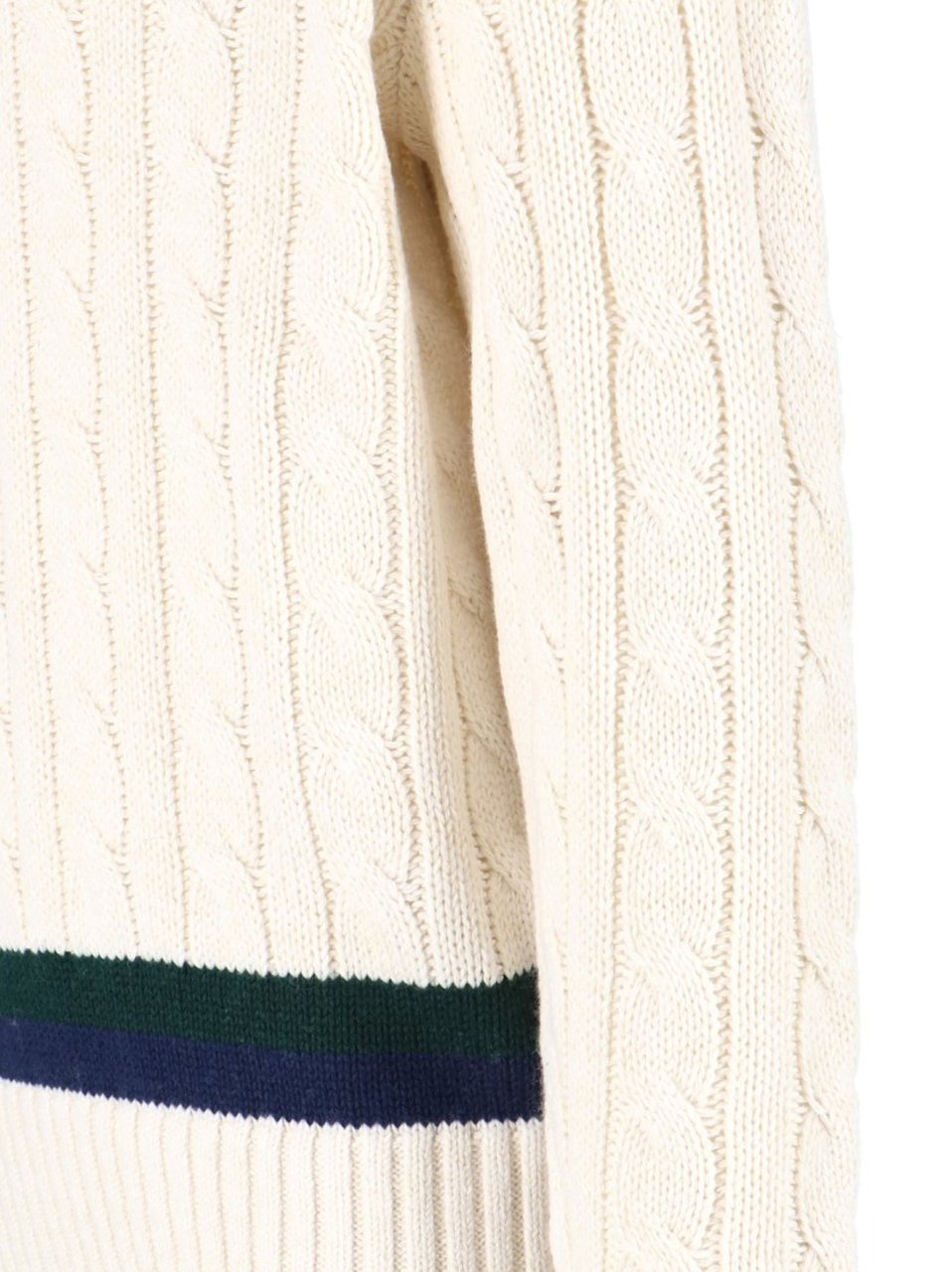 Ralph Lauren Cable-Knit Cricket Sweater Cream Neutraal