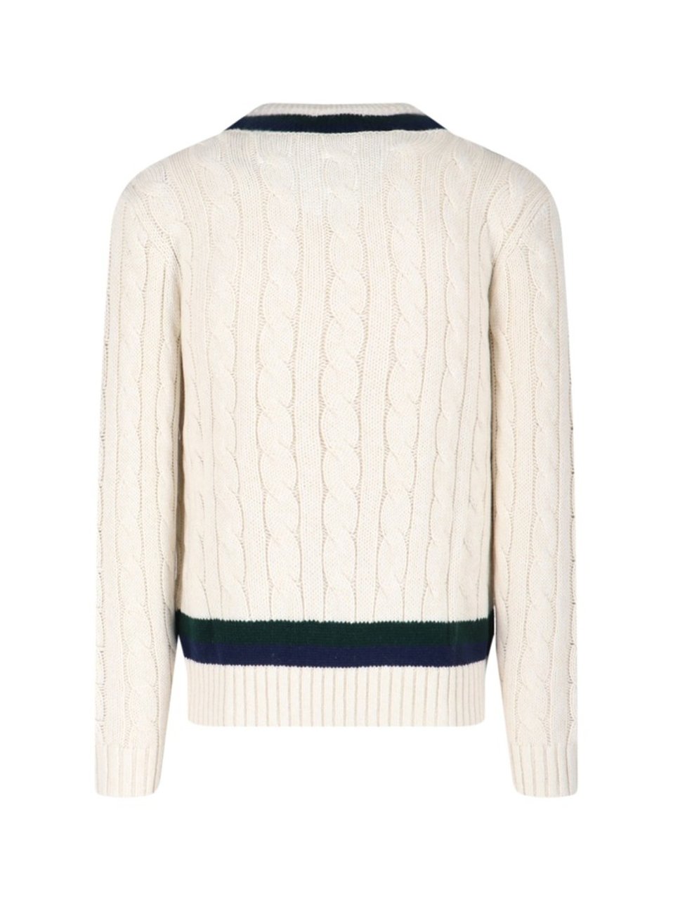 Ralph Lauren Cable-Knit Cricket Sweater Cream Neutraal