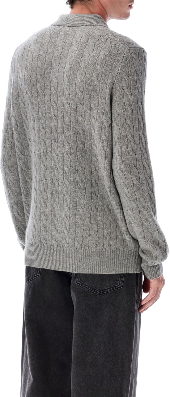 Ralph Lauren Cable Knit Polo Grigio Grijs