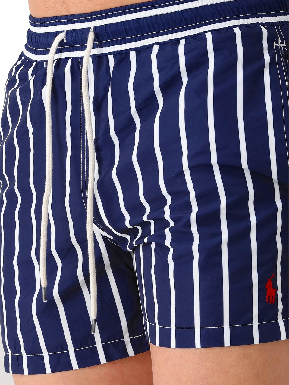 Ralph Lauren Polo Ralph Lauren Zwembroek Blauw/Wit Gestreept Traveler Slim Fit Blauw
