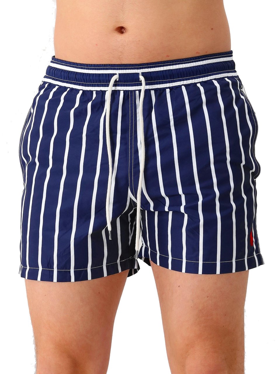 Ralph Lauren Polo Ralph Lauren Zwembroek Blauw/Wit Gestreept Traveler Slim Fit Blauw
