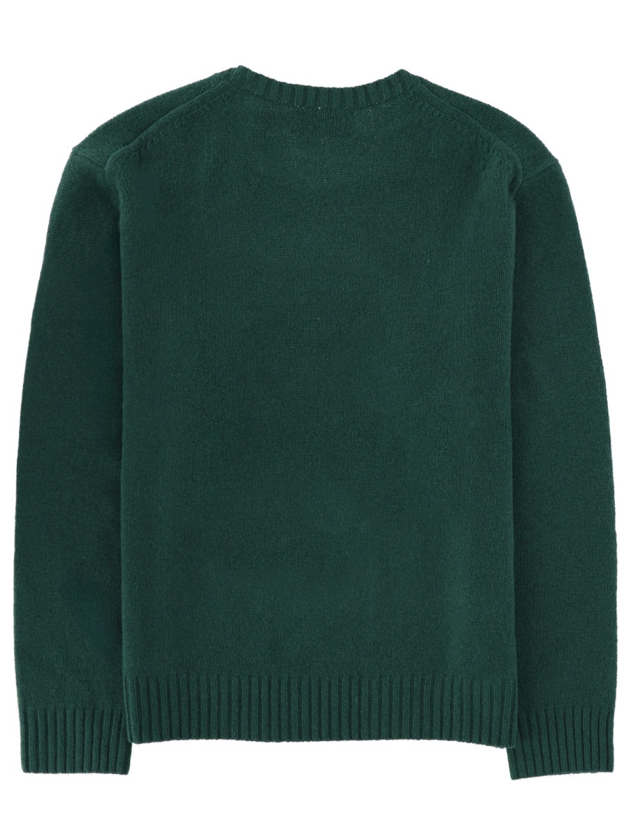 Ralph Lauren Polo Bear Green Embroidered Sweater Zwart