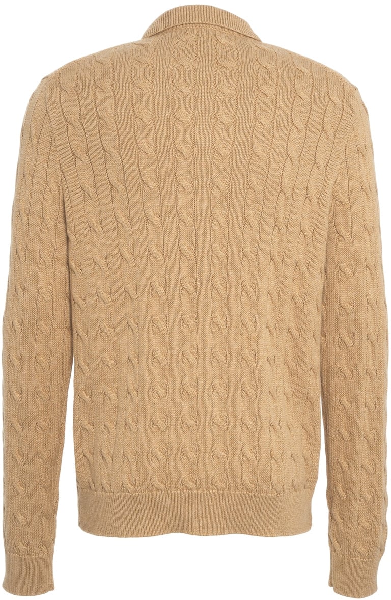 Ralph Lauren Cardigan with cable knit pattern Bruin
