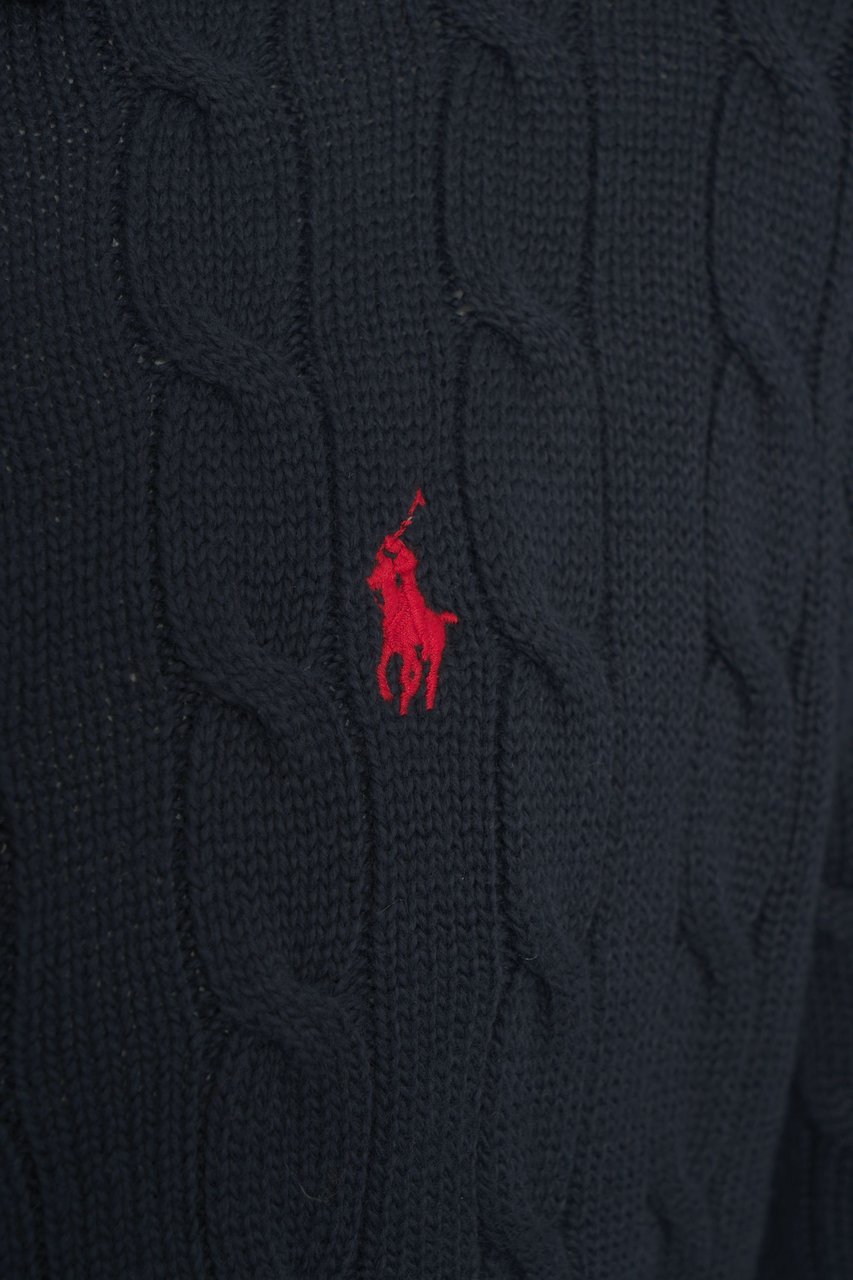 Ralph Lauren Cardigan con ricamo logo Blauw