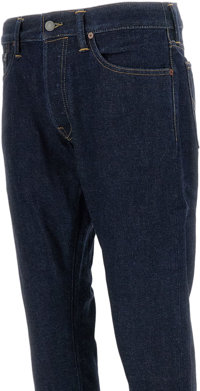 Ralph Lauren Sullivan Slim Fit Jeans With Five-Pocket Design And Leather Patch Blauw
