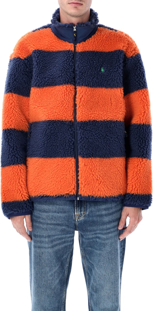 Ralph Lauren Rugby Pile Bright Blue Orange Blauw