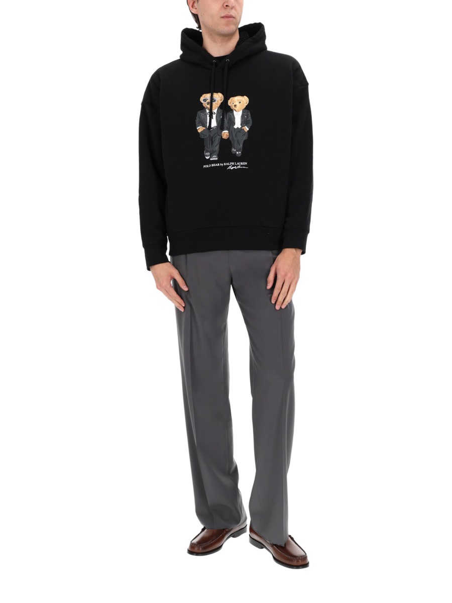 Ralph Lauren Ralph Ricky Tuxedo Bear Hoodie Zwart