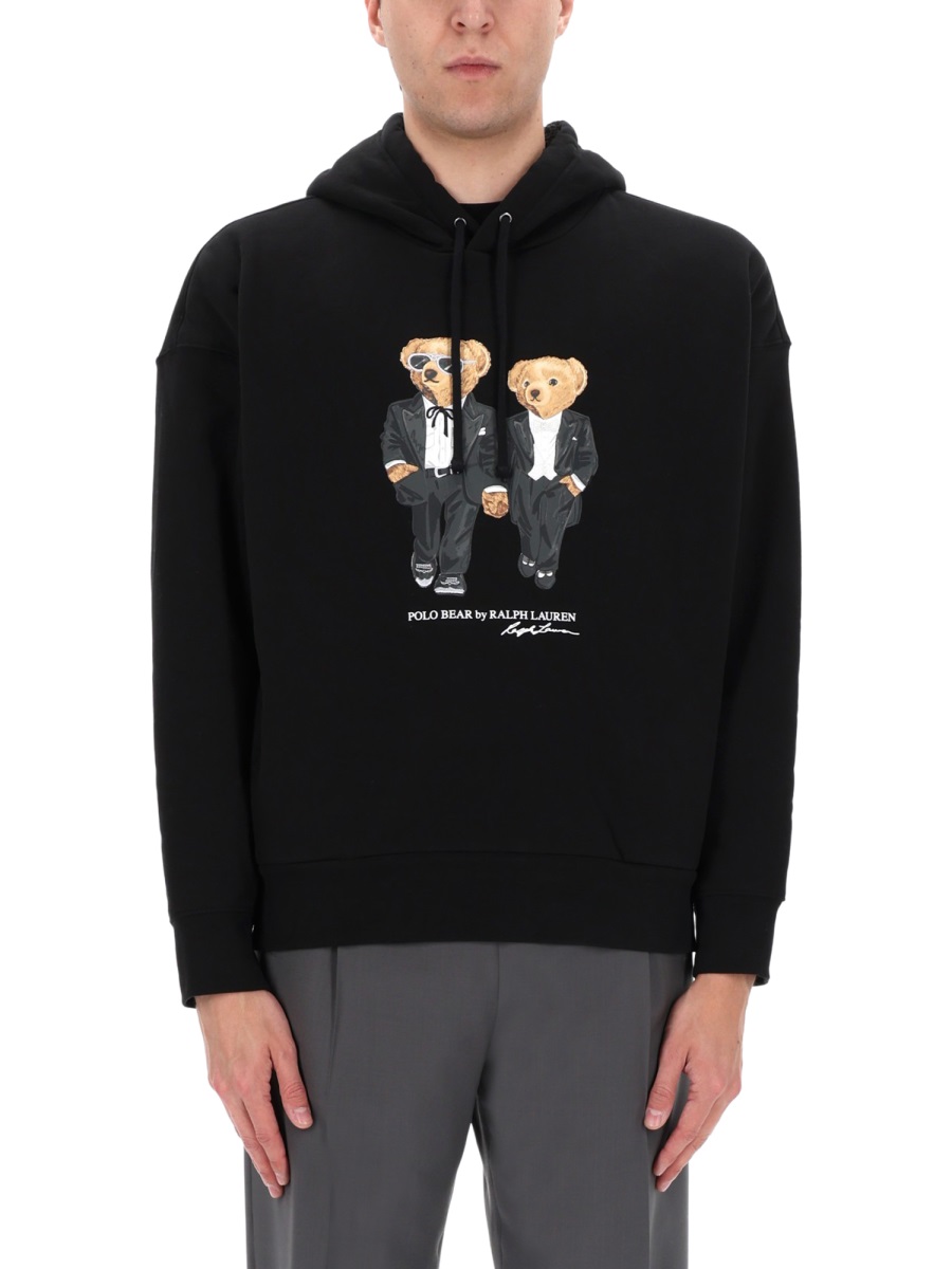 Ralph Lauren Ralph Ricky Tuxedo Bear Hoodie Zwart