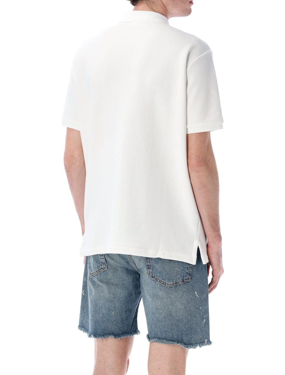 Ralph Lauren Loop Back Polo Bianco Wit