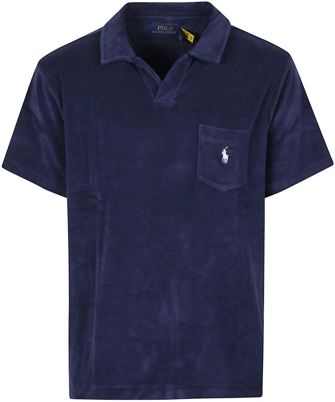 Ralph Lauren Short Sleeve Terry Polo Shirt Blue Blauw