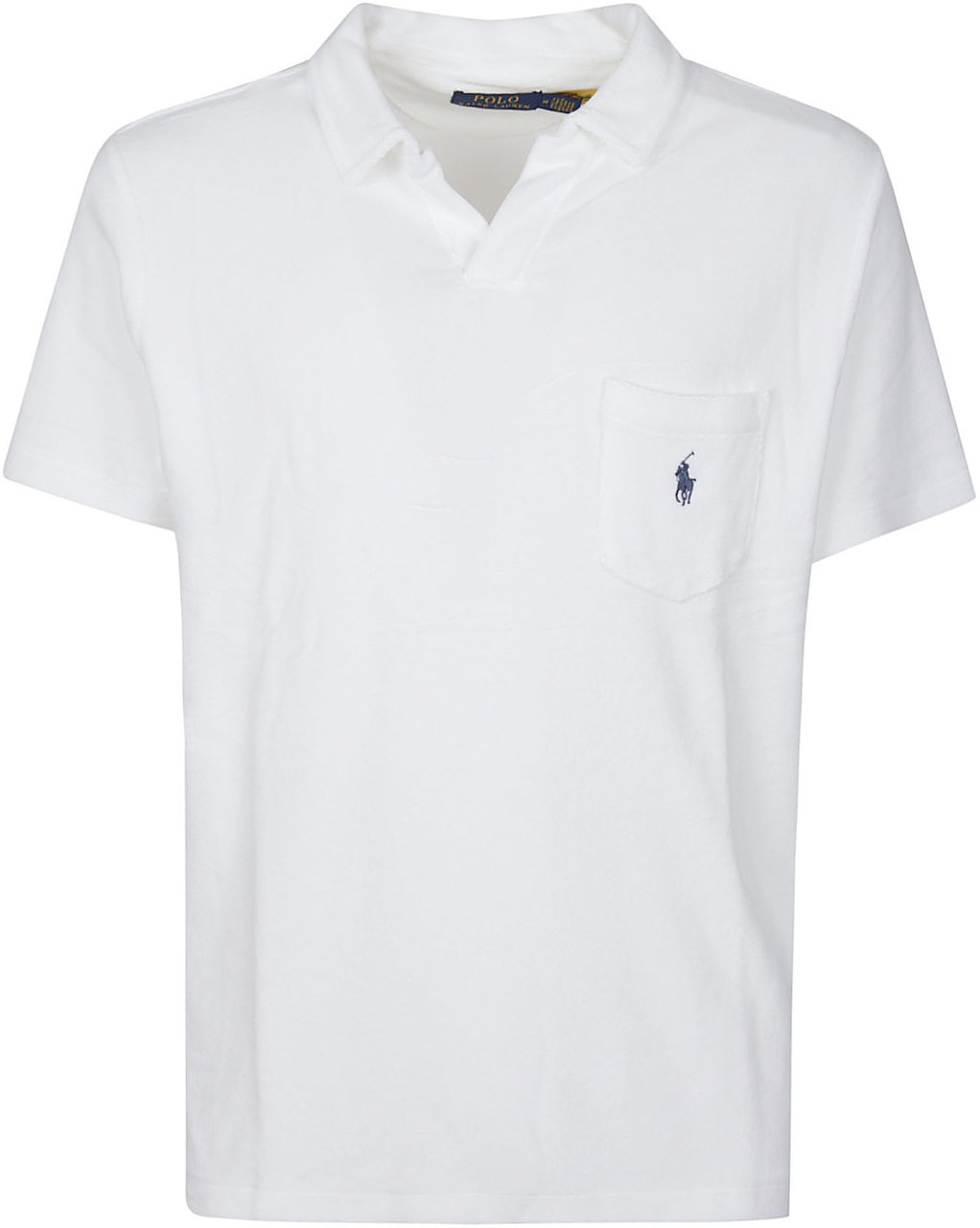 Ralph Lauren Short Sleeve Terry Polo Shirt White Wit