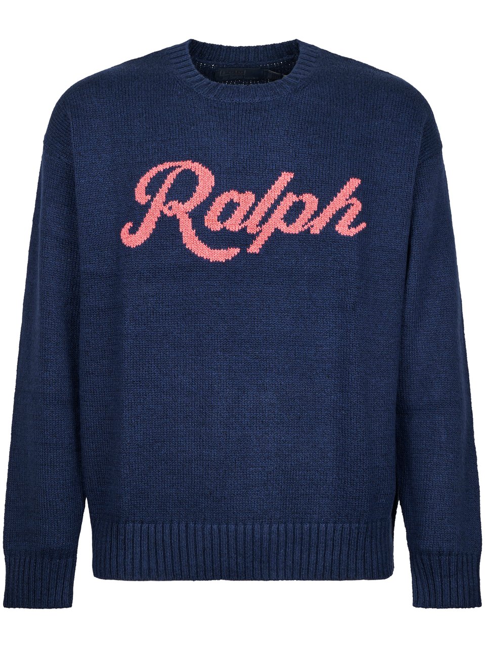 Ralph Lauren Knitted Pullover Sweater with Contrasting Script Detail Zwart