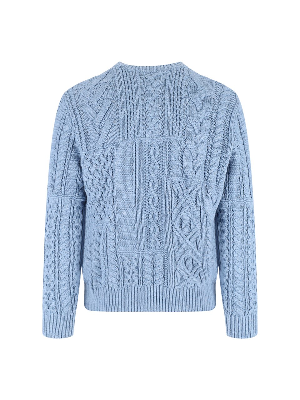 Ralph Lauren Blue American Flag Cable Knit Sweater Blauw
