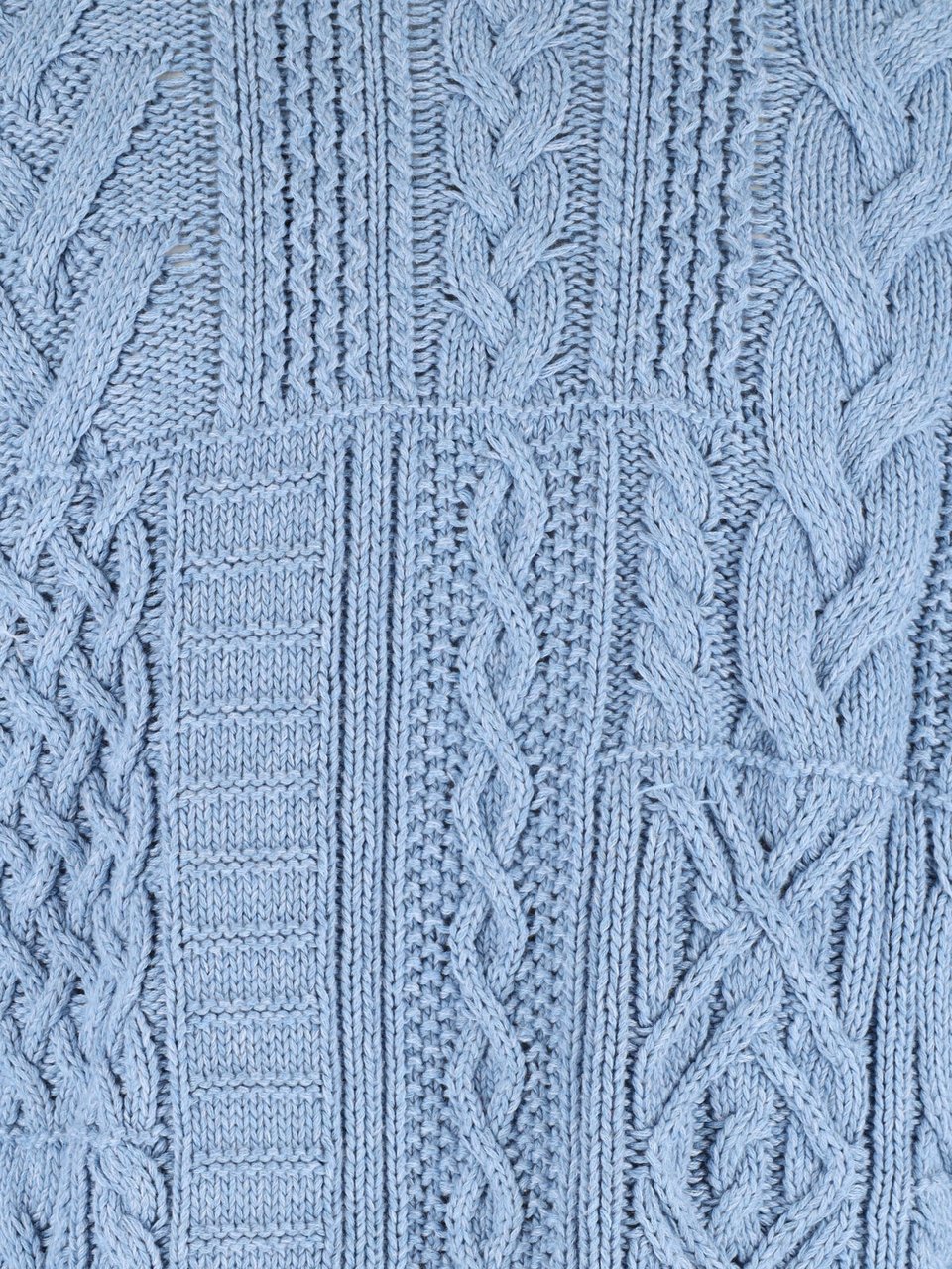 Ralph Lauren Blue American Flag Cable Knit Sweater Blauw
