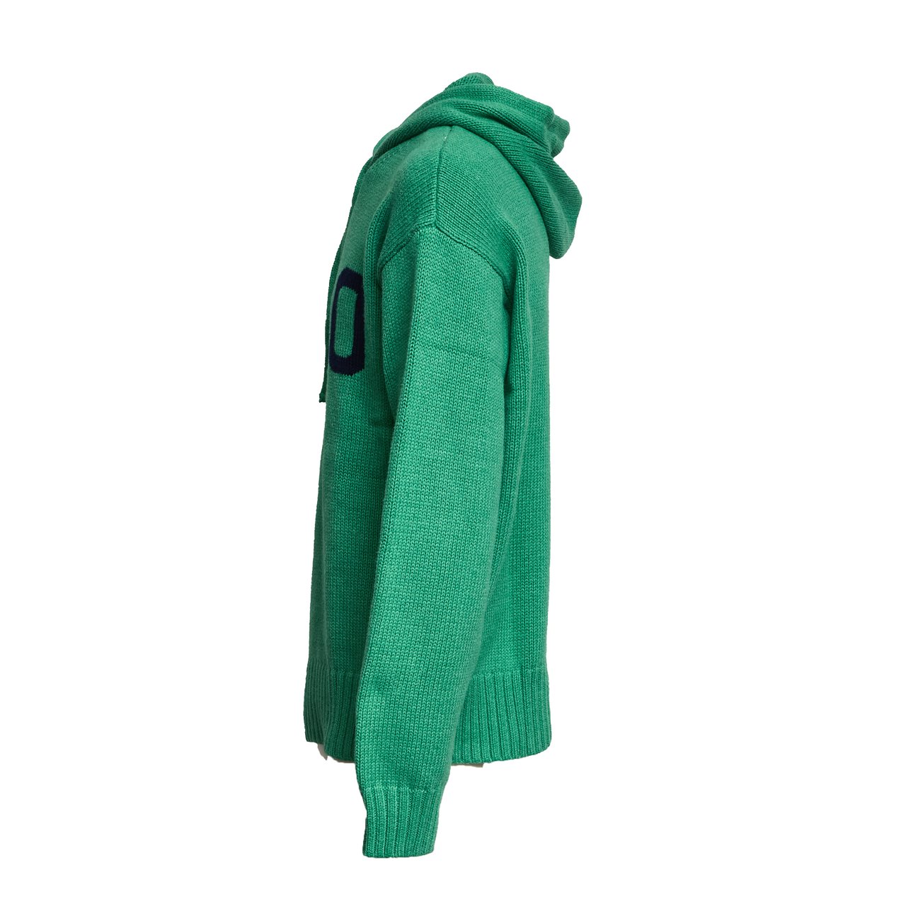 Ralph Lauren Polo Intarsia Cotton Hooded Sweater Groen