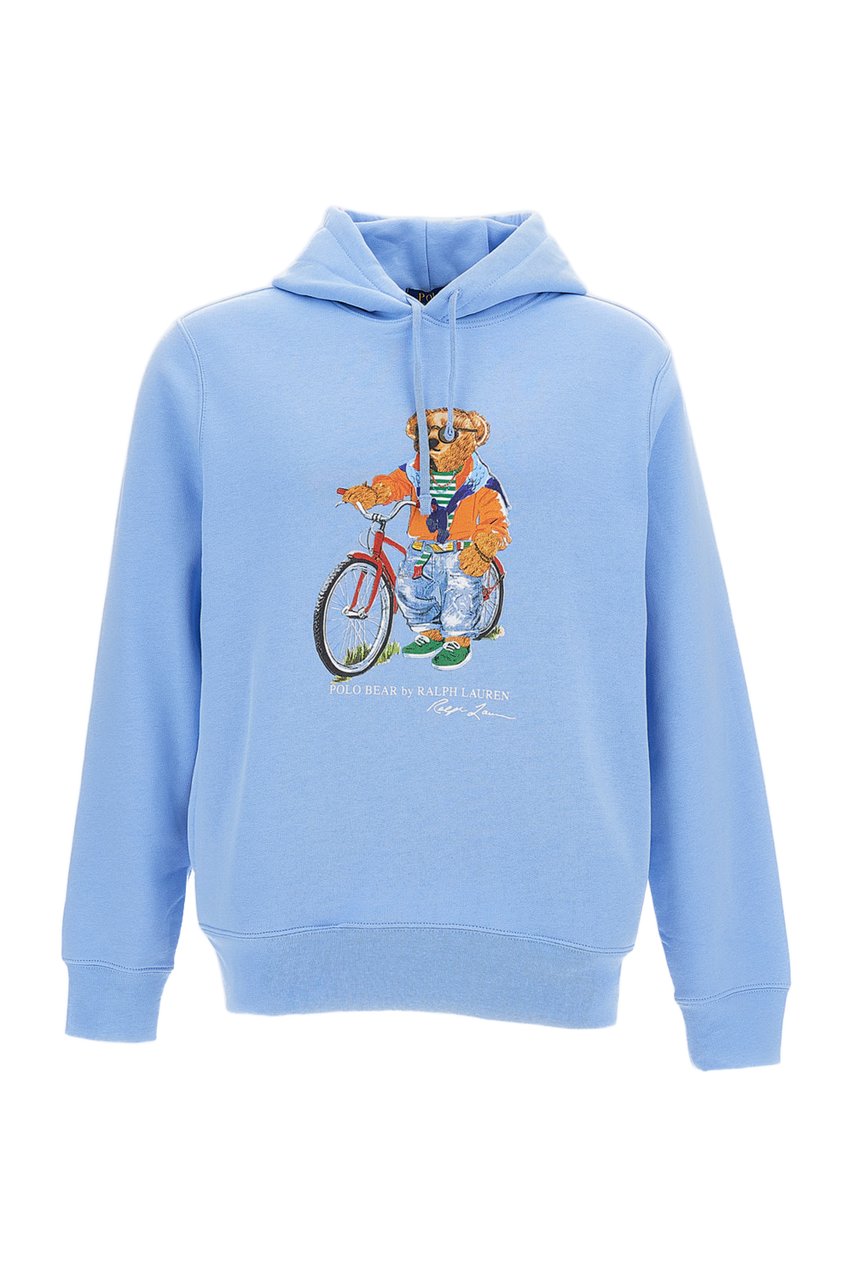Ralph Lauren Light Blue Printed Hoodie Blauw
