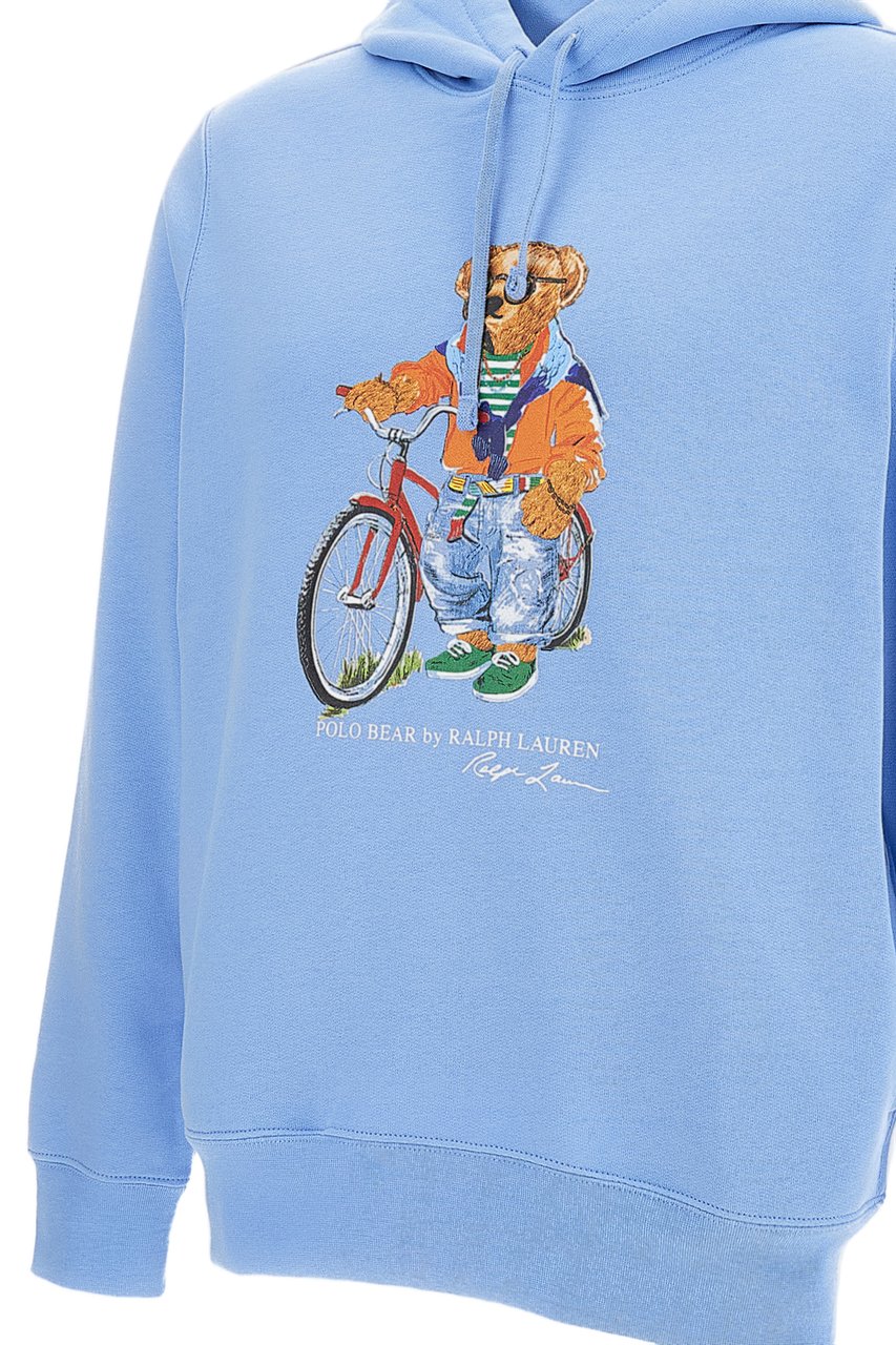 Ralph Lauren Light Blue Printed Hoodie Blauw