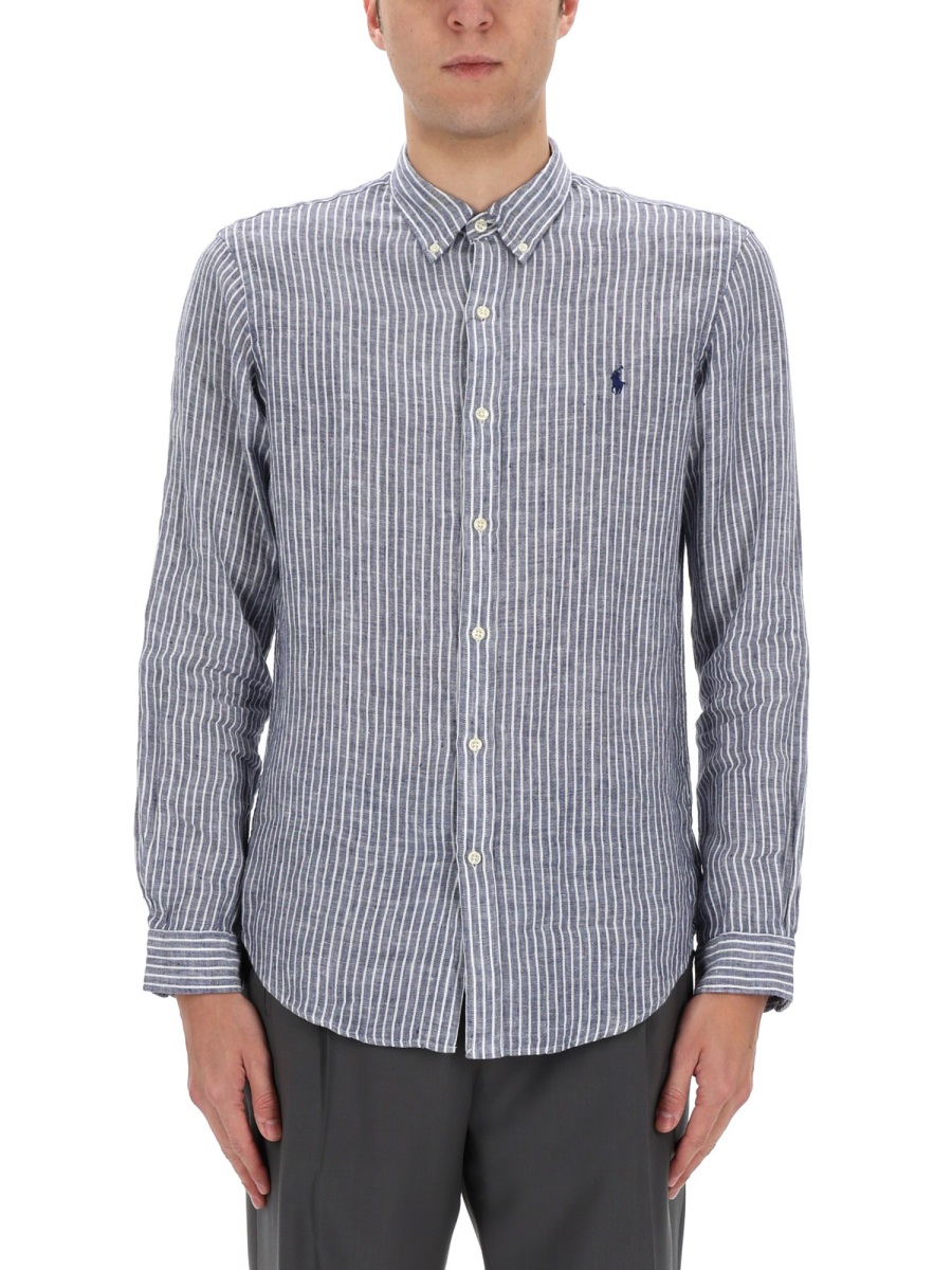 Ralph Lauren Logo Linen Shirt Wit